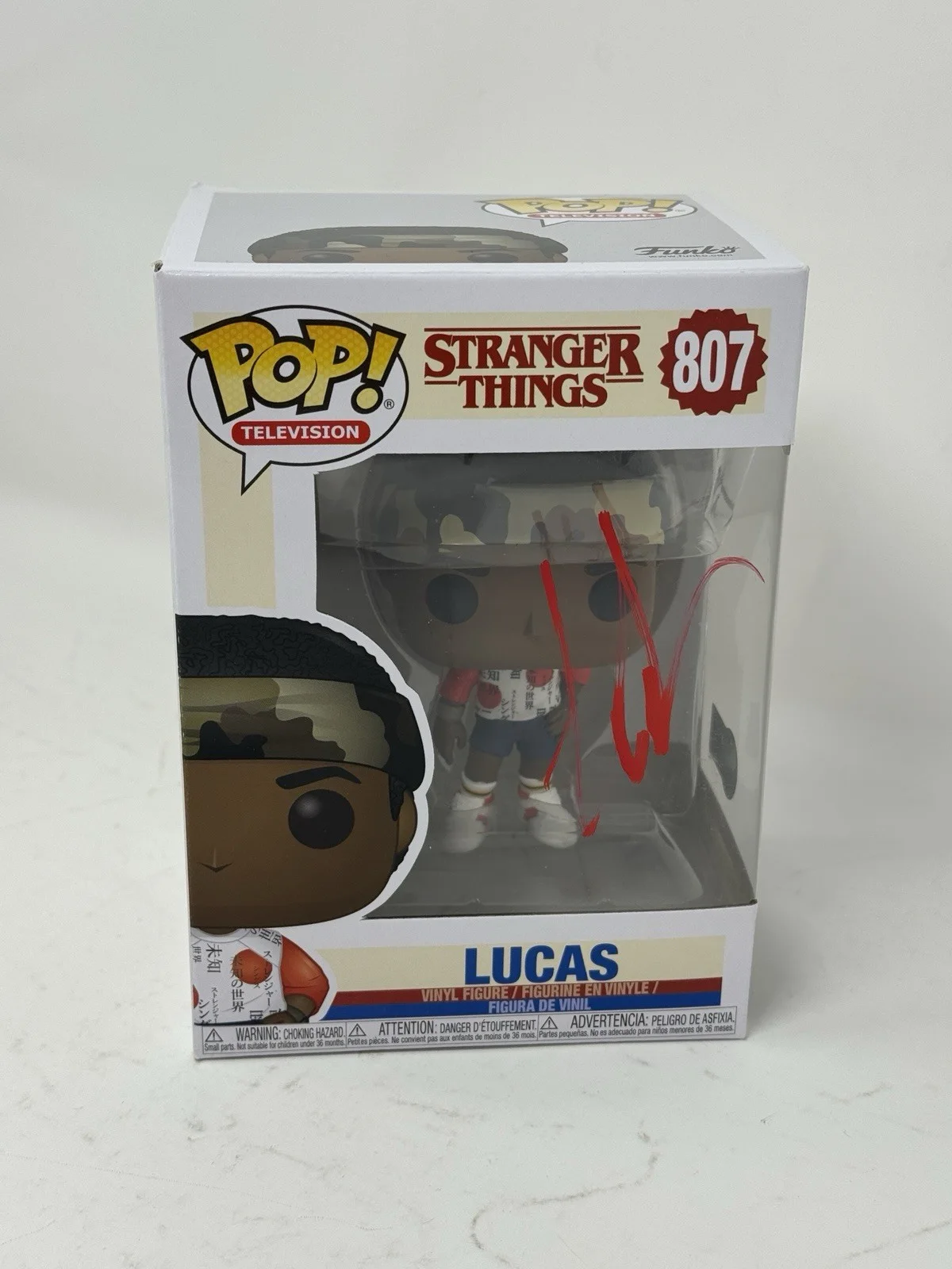 Caleb McLaughlin — Caleb McLaughlin Stranger Things Signed Autograph Lucas Funko Pop 807 BAS COA, image 5