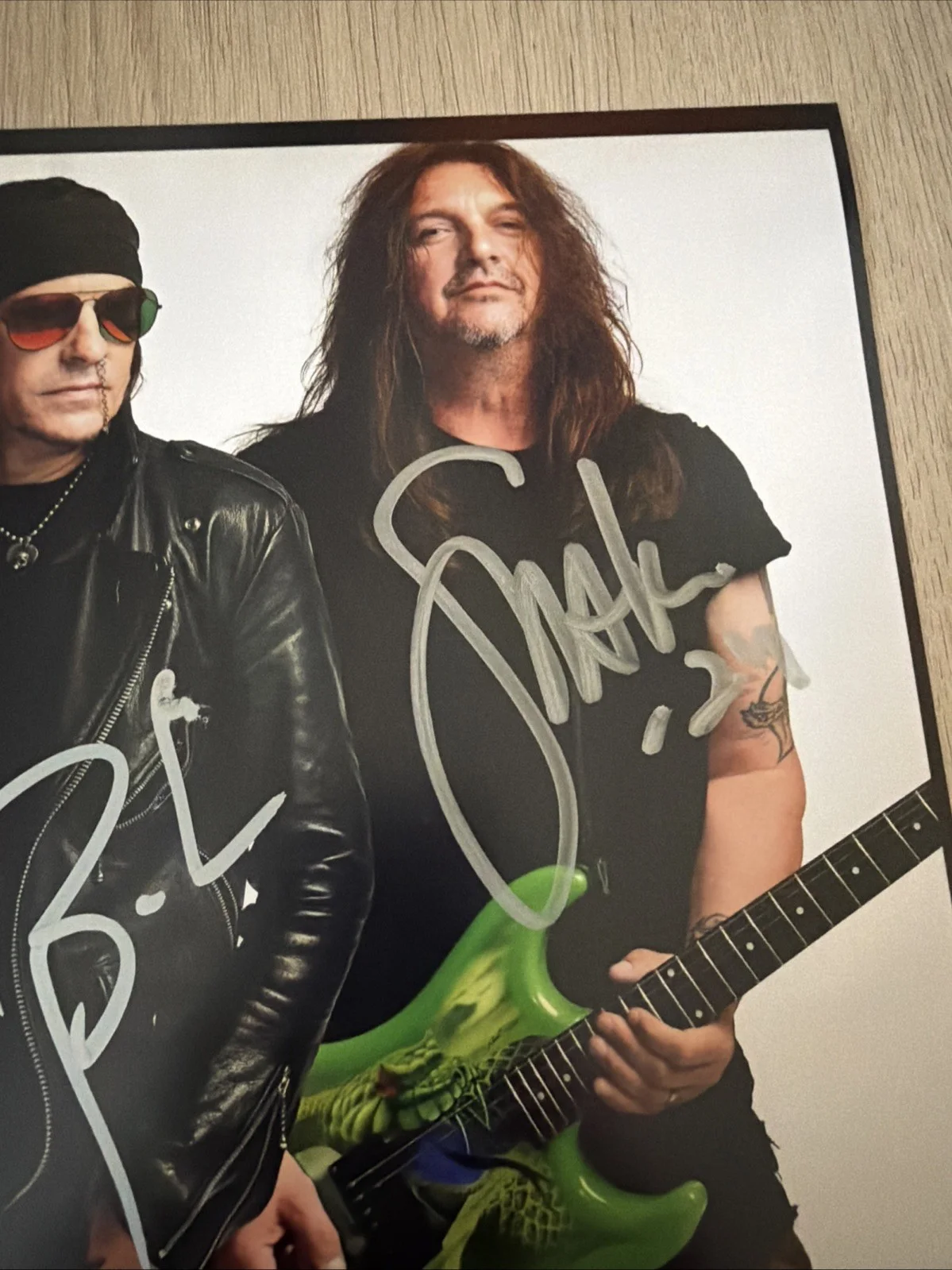 Skid Row signed 8x10 Snake Sabo and Rachel Bolan JSA Authentication Autograph, image 5