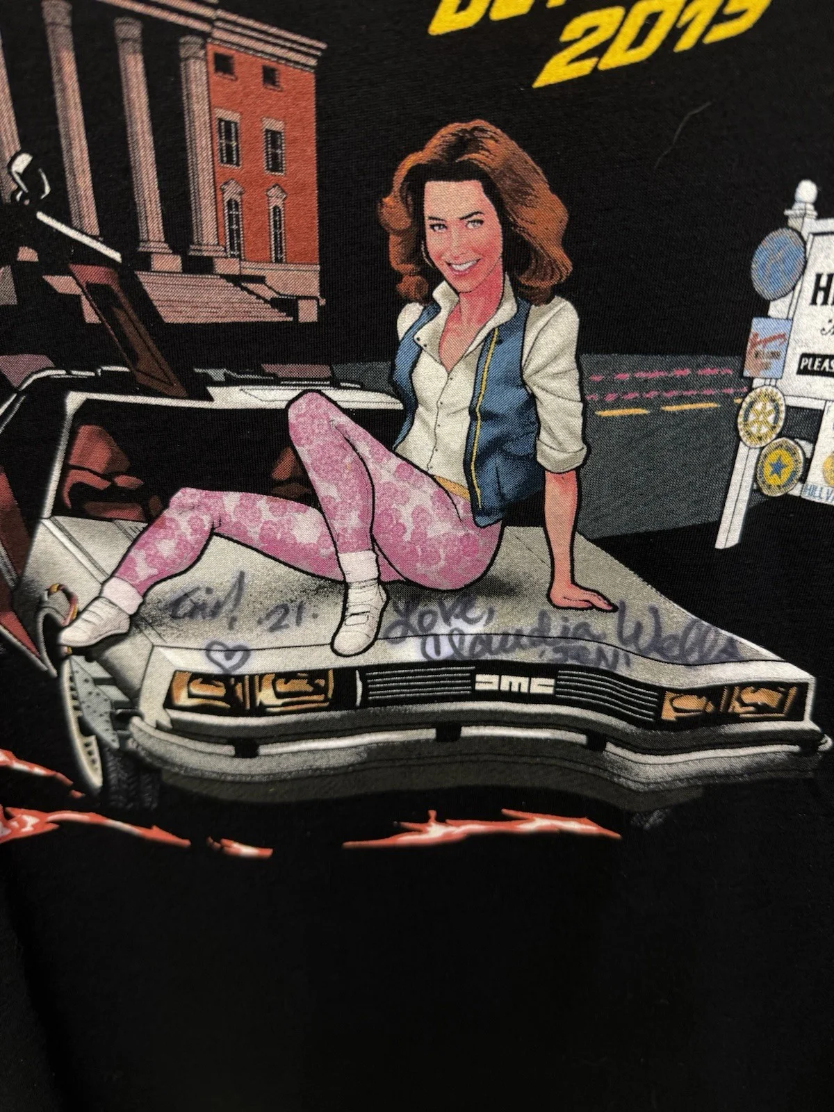 Claudia Wells — Back To The Future Shirt Signed By Claudia Wells Size Small, image 2