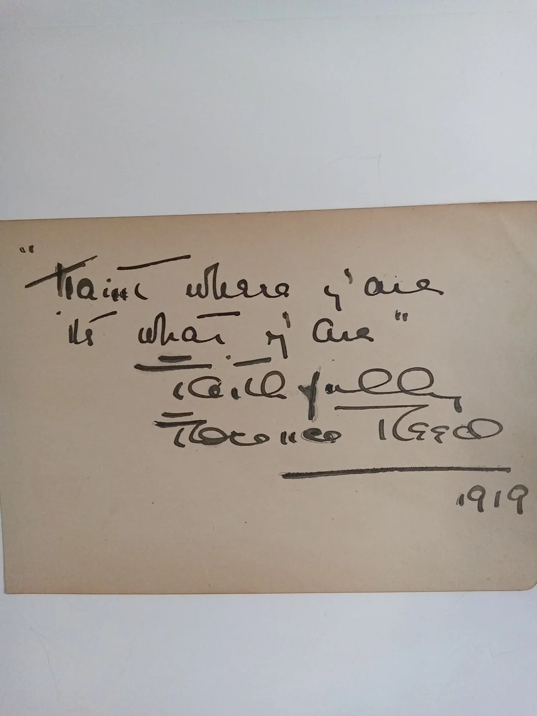 Florence Reed Broadway Shangai Gesture Legend Signed Paper JSA, image 2