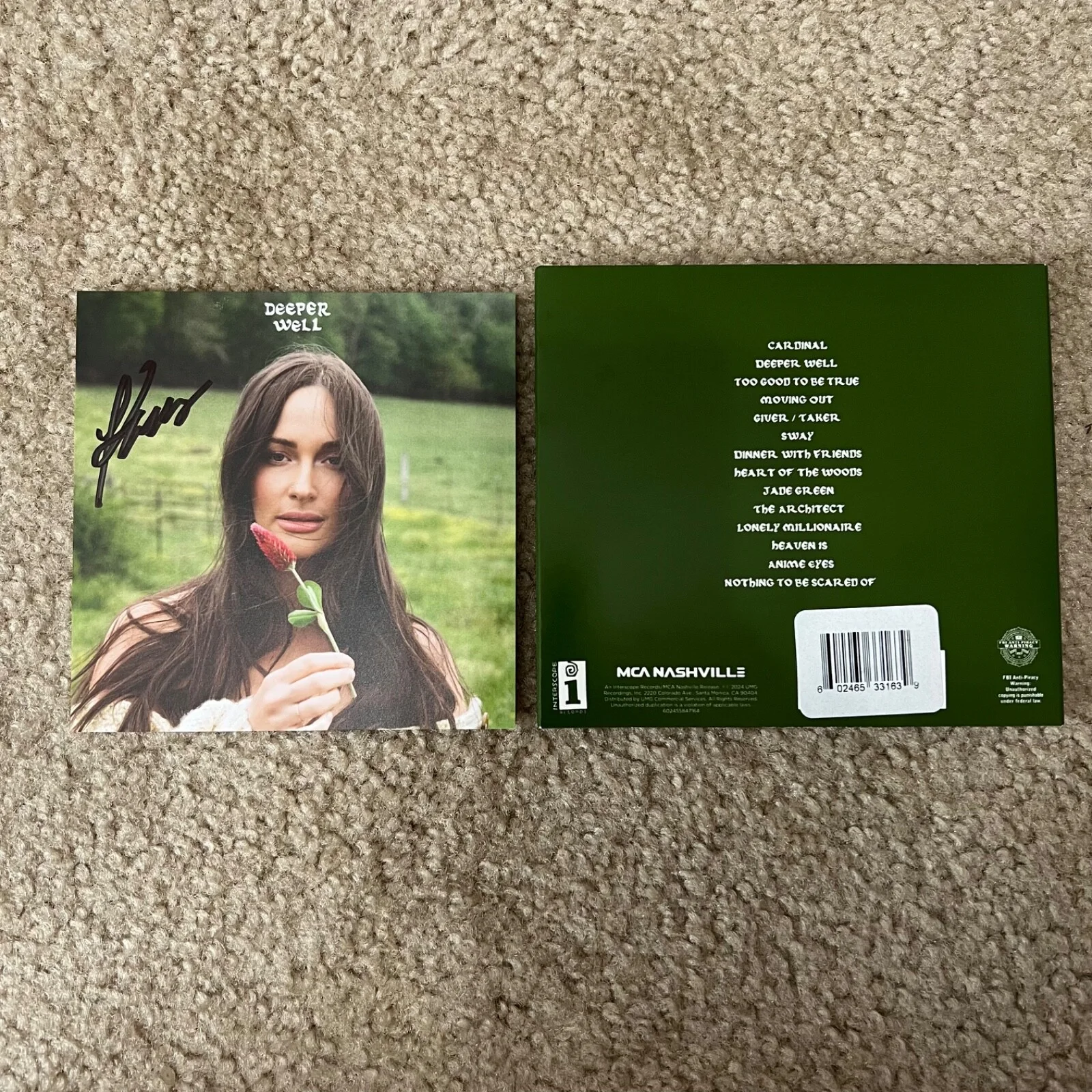 Kacey Musgraves Deeper Well cd + SIGNED ALBUM ART CARD Autographed, изображение 3