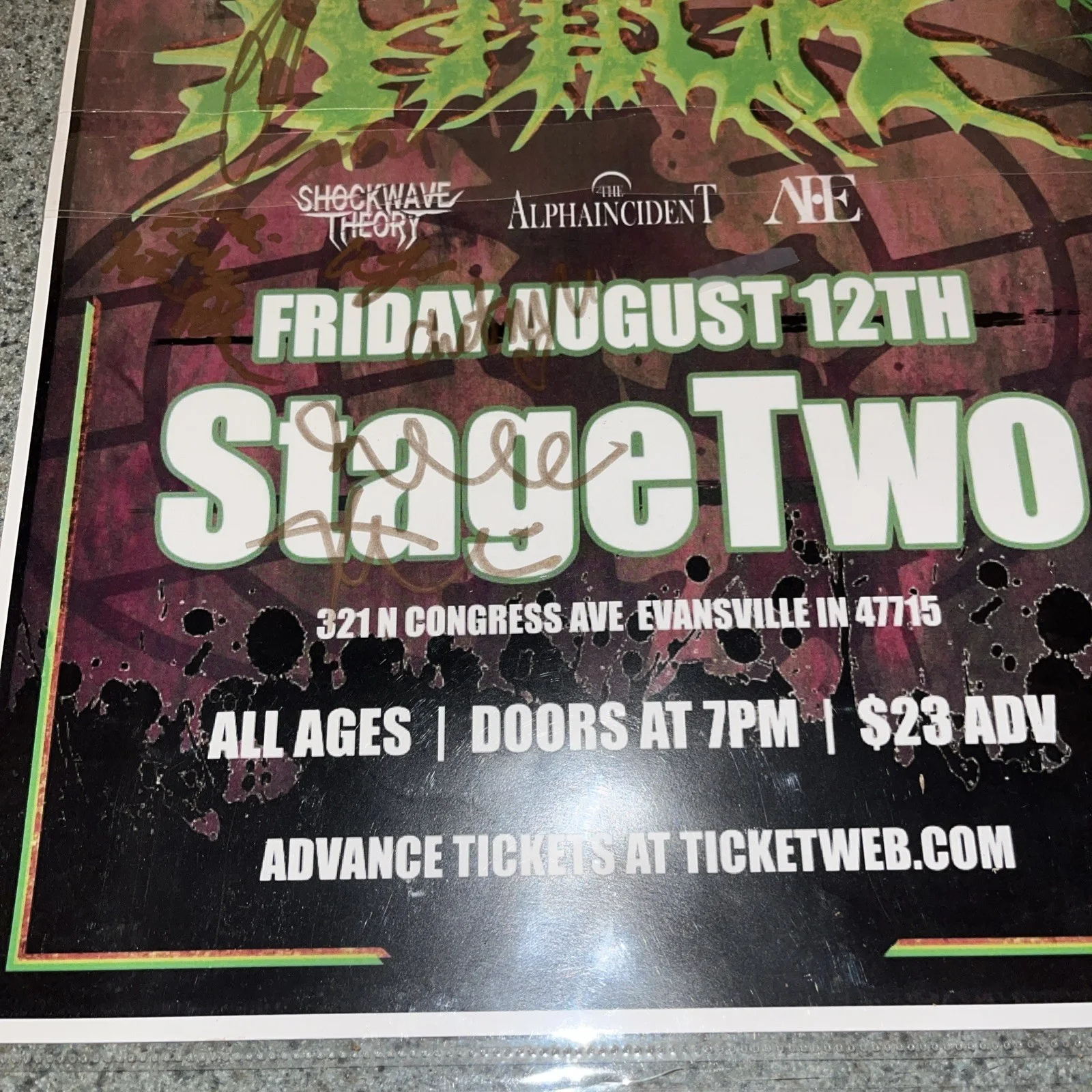 ❤️ATTILA ORIGINAL AUTOGRAPHED BAND POSTER 2022 SHOCKWAVE THEORY CHRIS FRONZAK, image 2