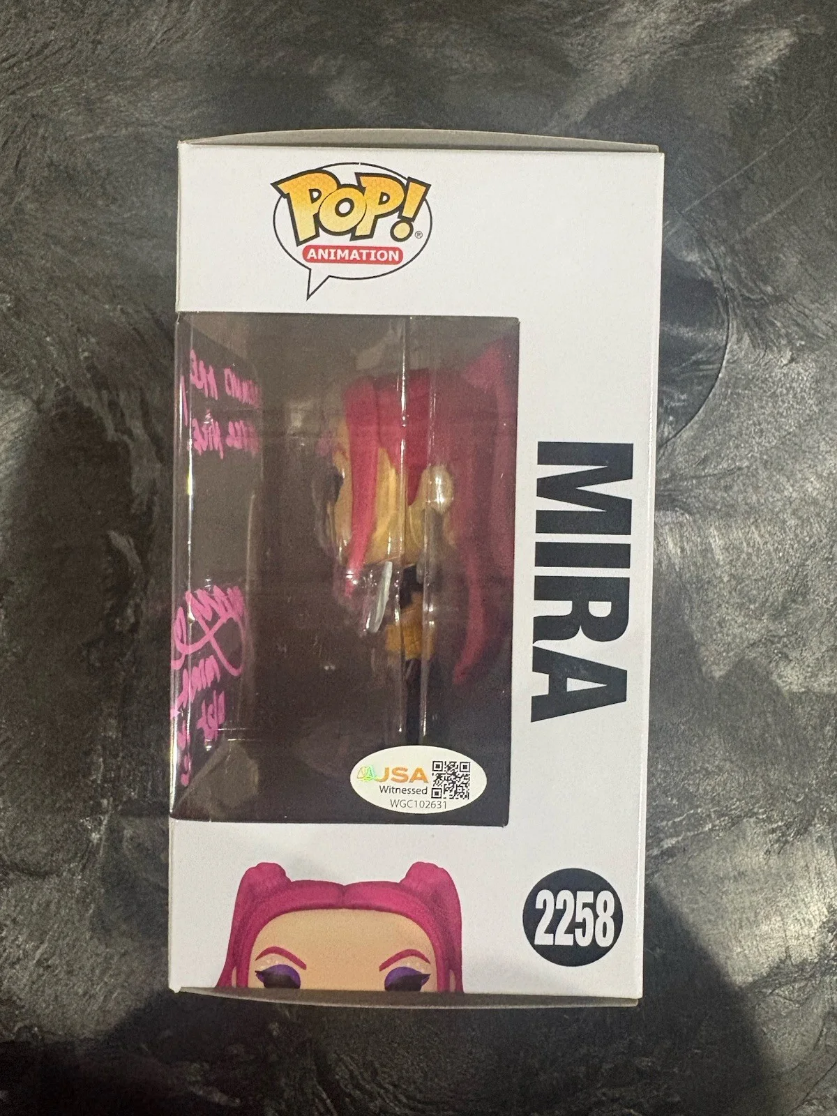 MAY HONG SIGNED AUTOGRAPH K-POP DEMON HUNTERS MIRA FUNKO POP 2258 JSA WIT ANIME, изображение 2