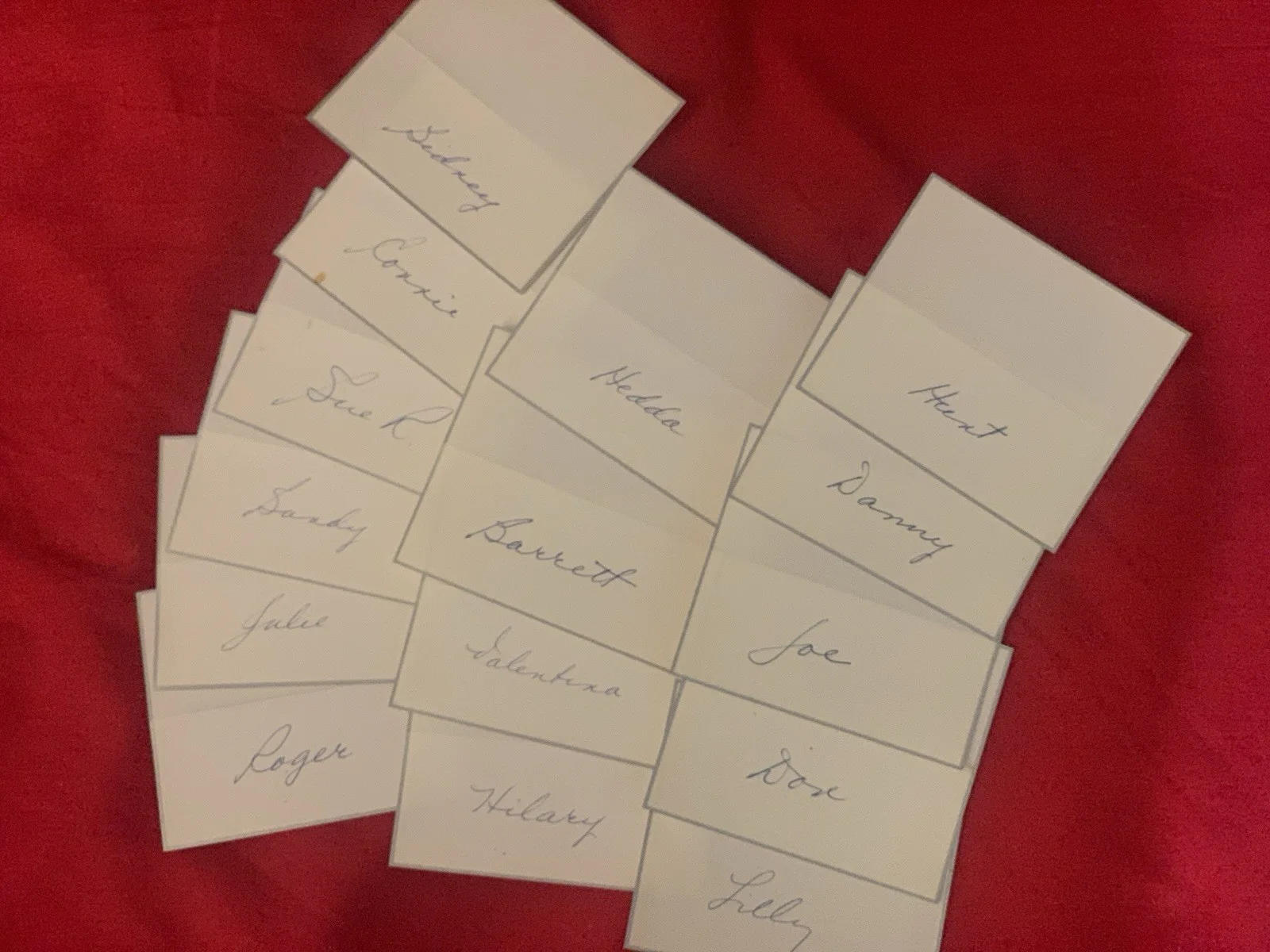 Vincent Price — Vincent Price Estate Dinner Place Cards Handwritten by Vincent Hedda Hopper. 12d