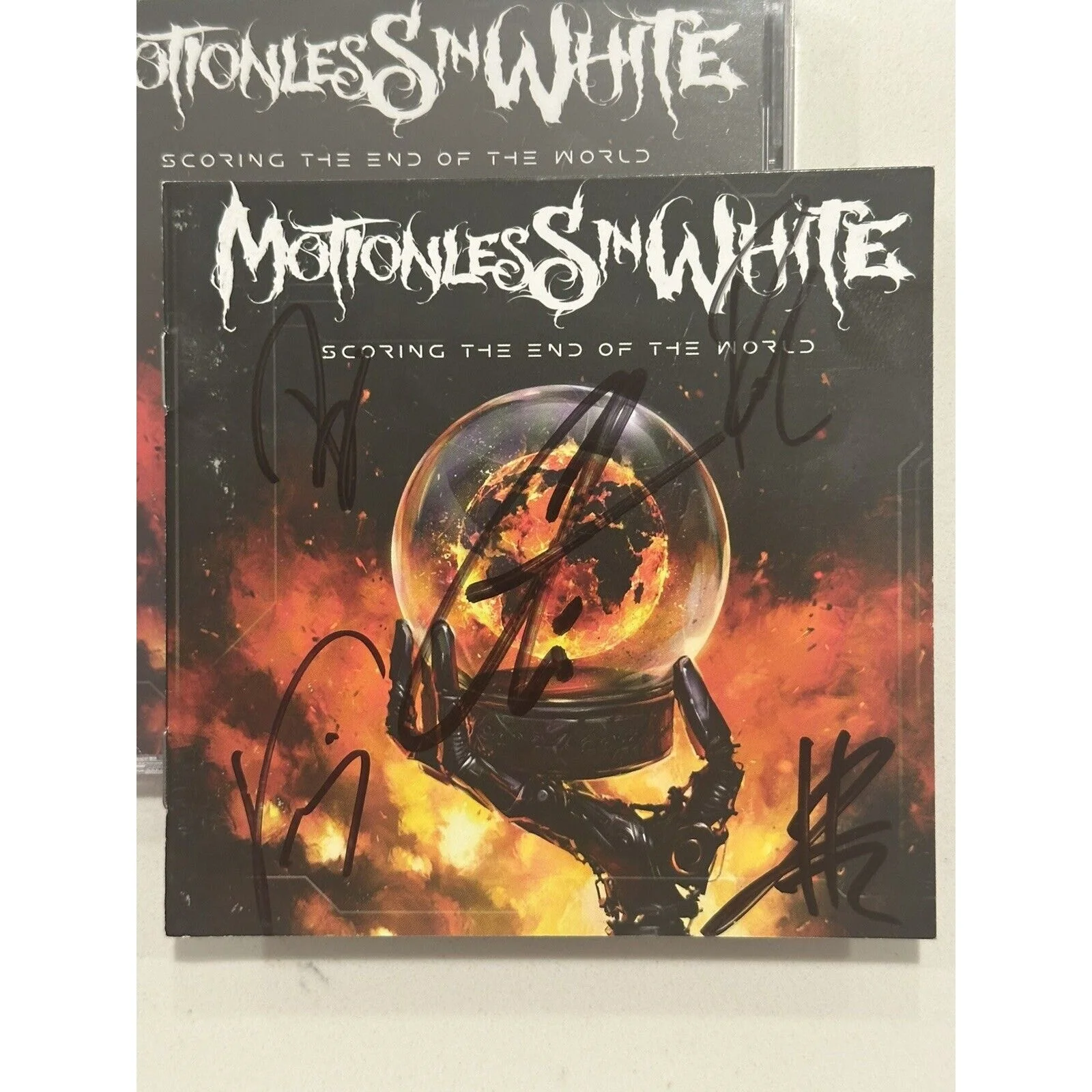 Motionless In White SIGNED Scoring The End Of The World CD COA AUTOGRAPHED #1, image 3