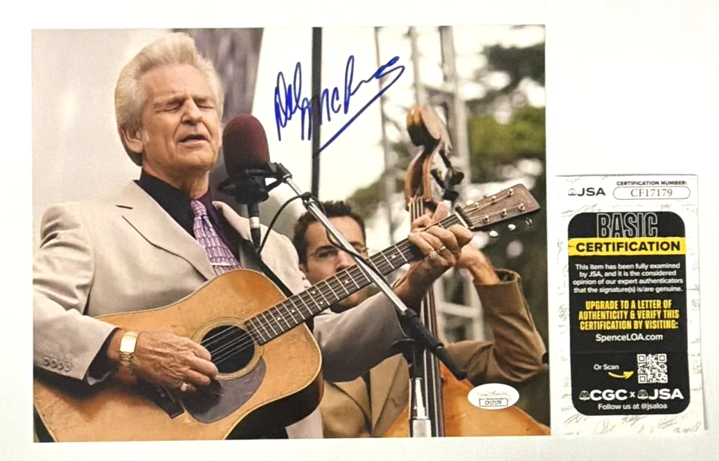 Del McCoury Signed 8x10 Photo Autograph JSA COA CF17179 Bluegrass Legend Guitar, изображение 2