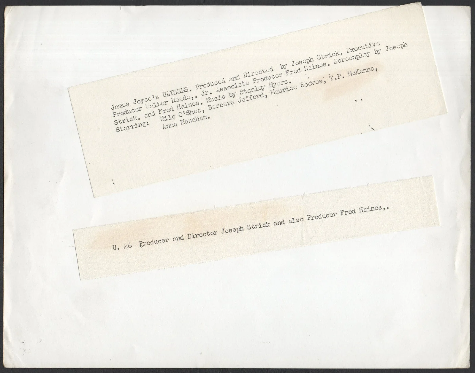 ULYSSES 1967 Joseph Strick, Fred Haines, James Joyce 10x8 STILL, изображение 2