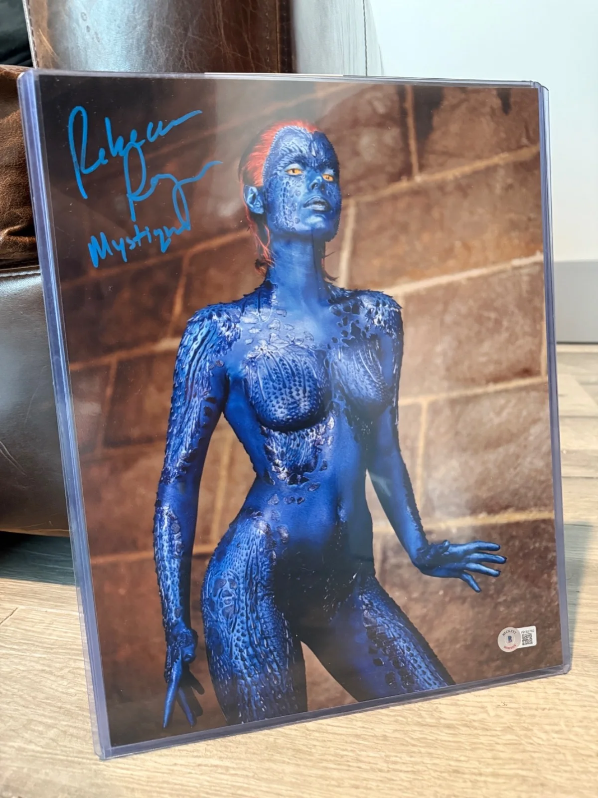 Rebecca Romijn — X-Men Rebecca Romijn Mystique 11x14 Signed Inscribed Autograph Photo BAS Beckett