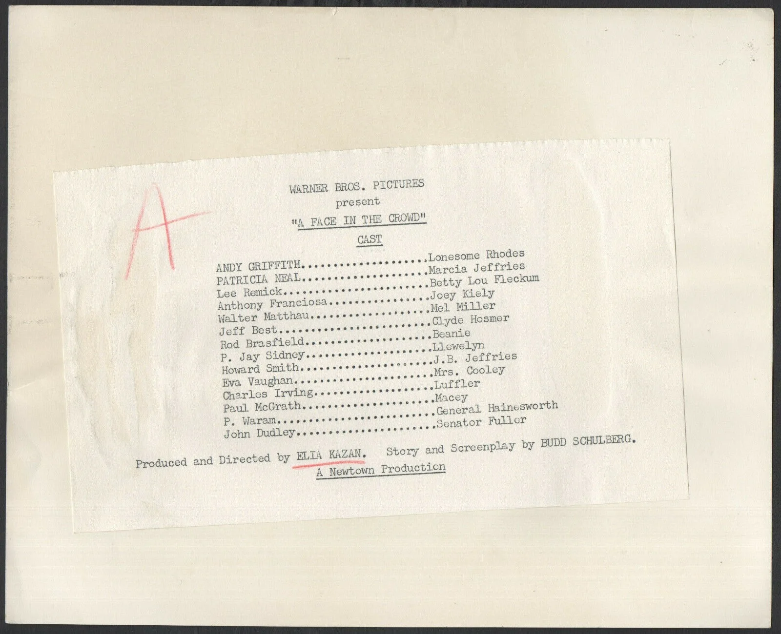 A FACE IN THE CROWD 1957 Elia Kazan, Harry Stradling camera 10x8 STILL, изображение 2