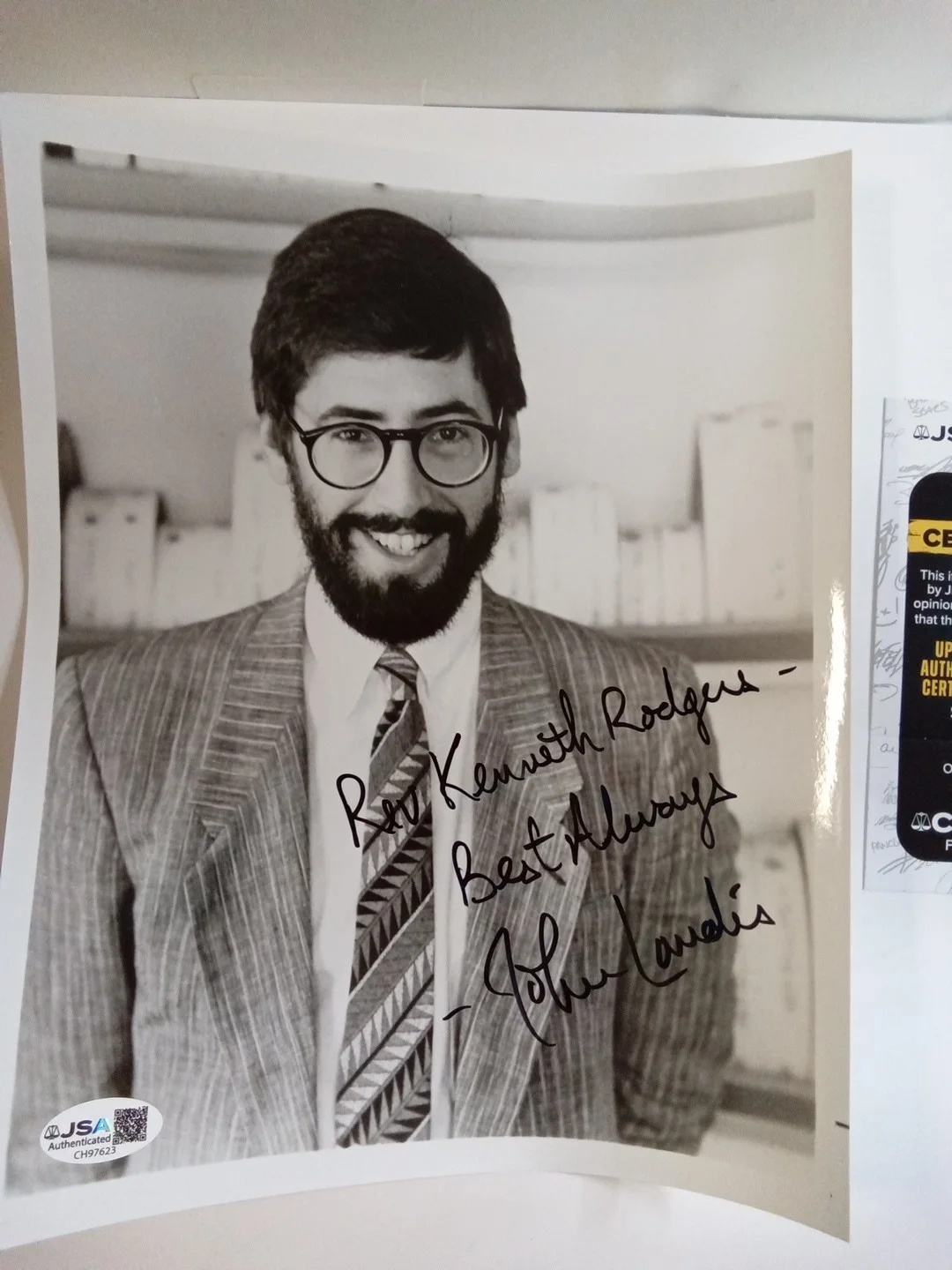 John Landis Signed 8x10 Photo Director Animal House Thriller JSA, изображение 2