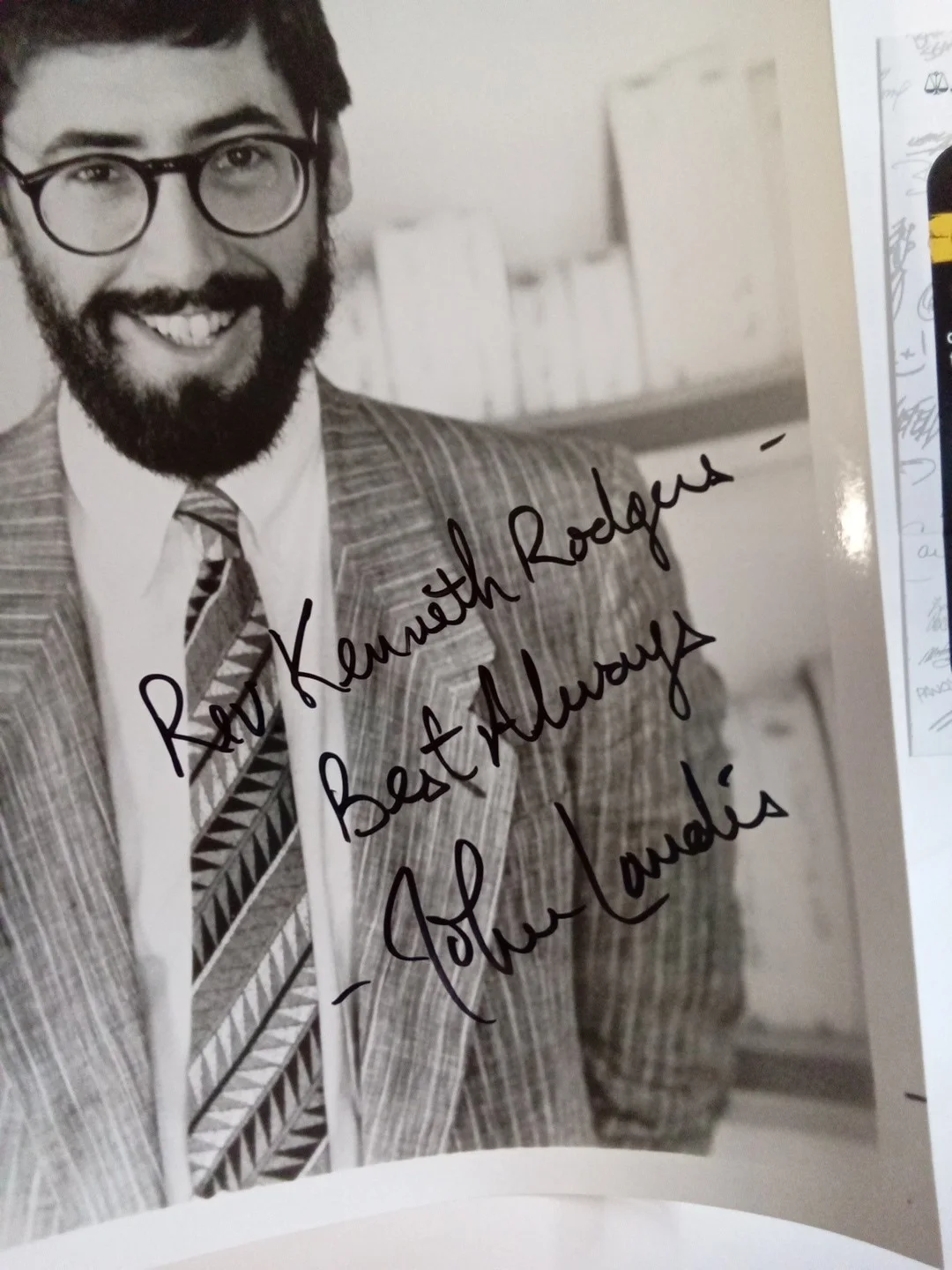John Landis Signed 8x10 Photo Director Animal House Thriller JSA, изображение 3