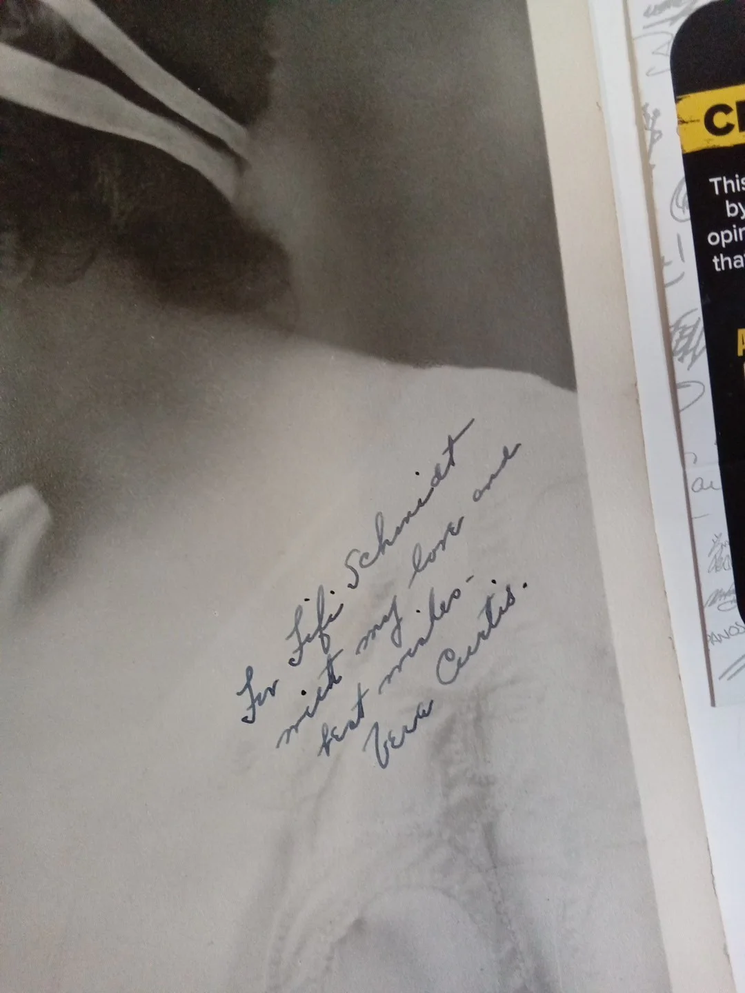 Vera Curtis Signed 8x10 Photo Metropolitan Opera Soprano JSA, image 3