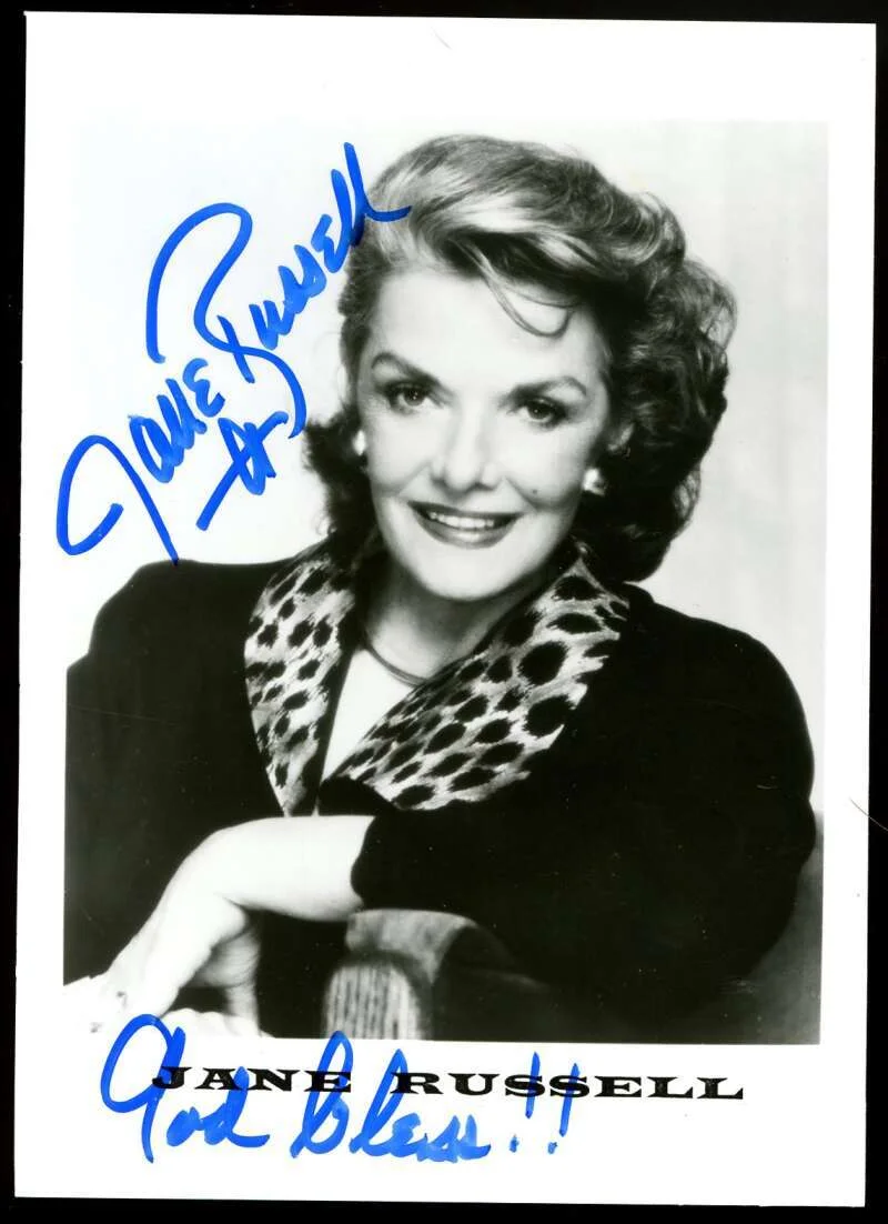 Jane Russell — Jane Russell PSA DNA Signed 5x7 Photo Autograph