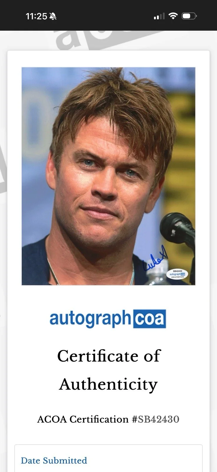 Luke Hemsworth — LUKE HEMSWORTH Authentic Hand-Signed "WESTWORLD" 8x10 Photo COA, image 4