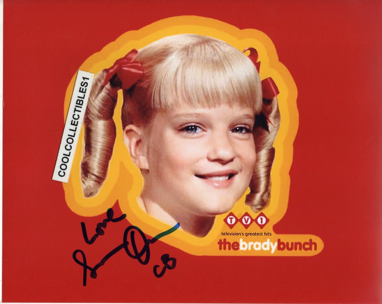 SUSAN OLSEN — SUSAN OLSEN "THE BRADY BUNCH" IN PERSON SIGNED 8X10 COLOR PHOTO COA