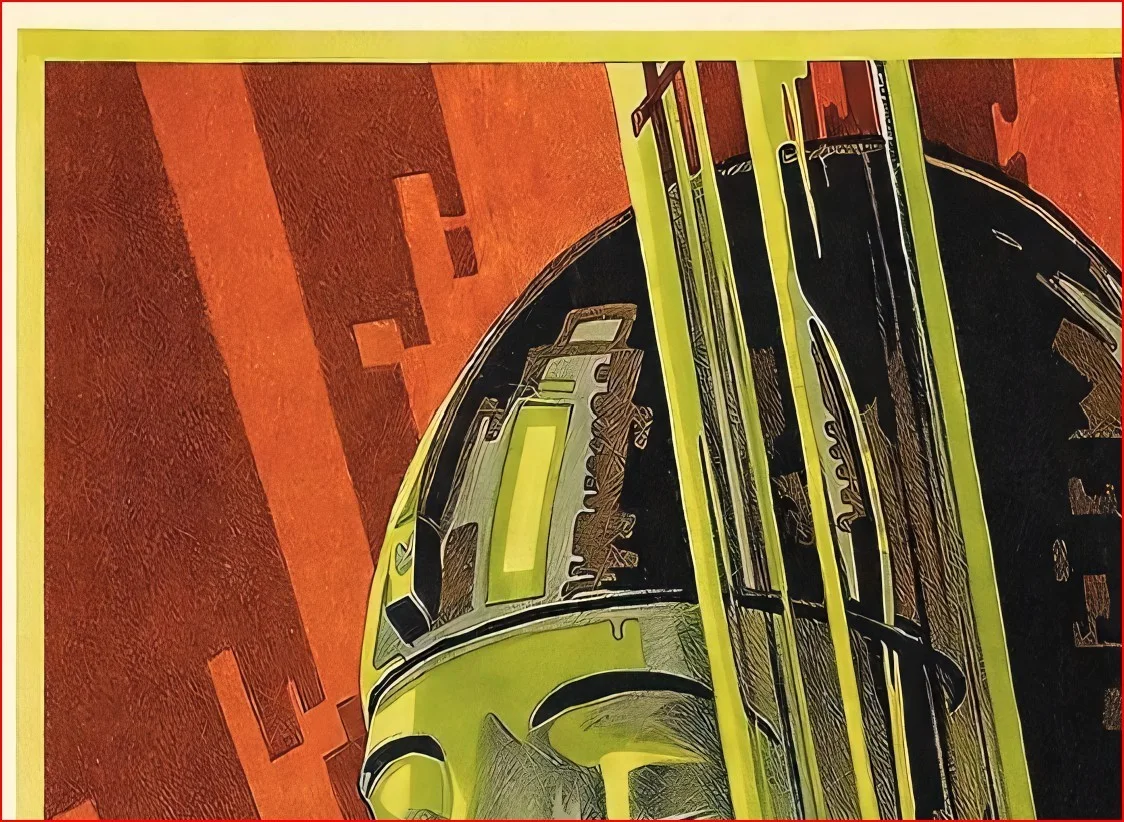 Metropolis 1927 German Expressionist Sci-Fi - Restored 27.2" x 41" US One Sheet, image 5