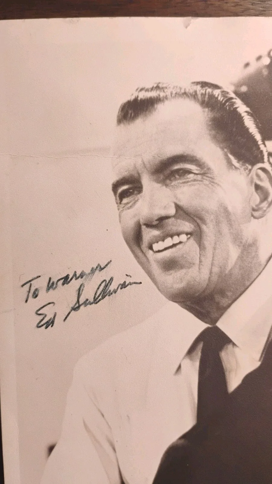 Ed Sullivan — ED SULLIVAN Autograph 1972 Signed B&W Photo Television Hosted The Beatles, image 2