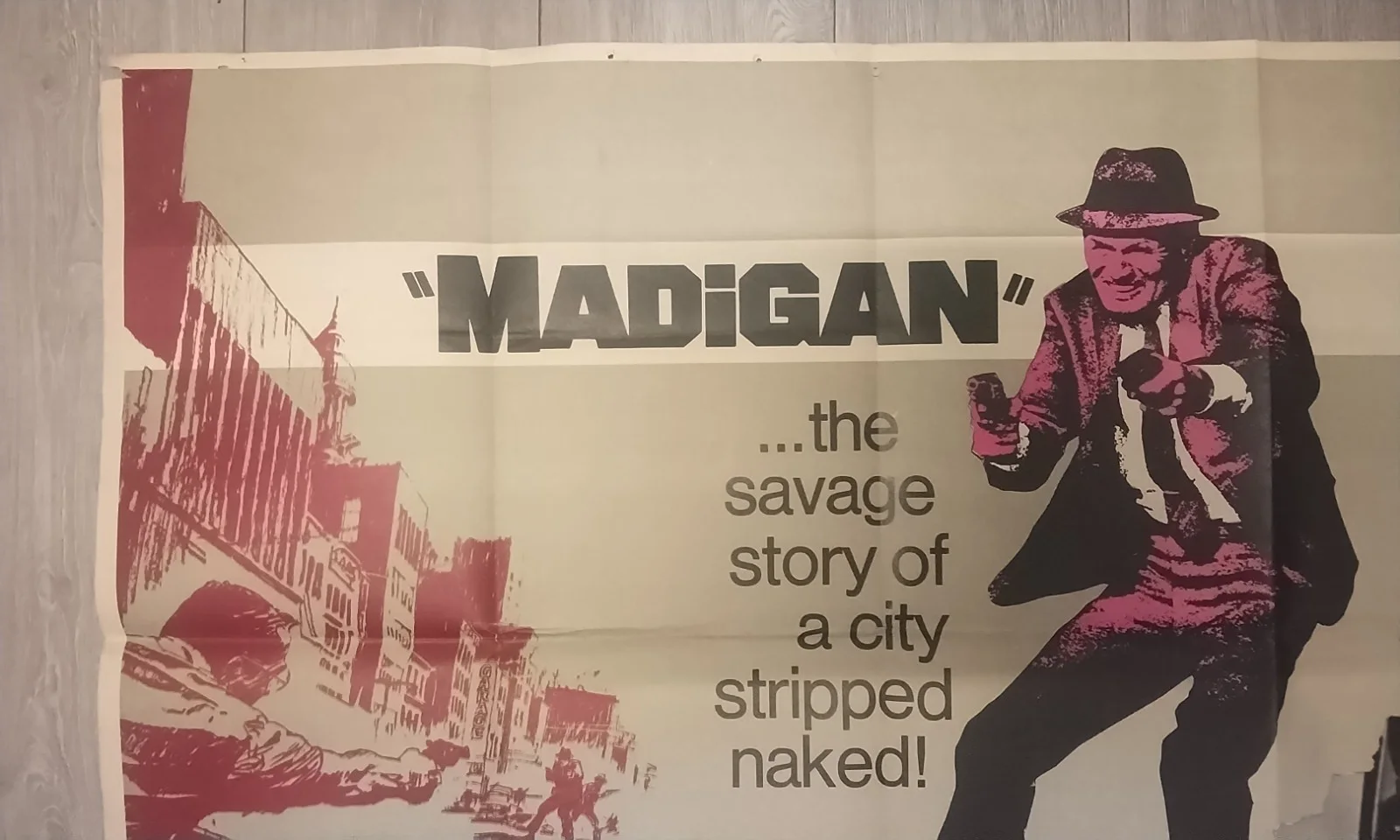 MADIGAN , 1968 QUAD POSTER , RICHARD WIDMARK , DON SIEGEL., изображение 2