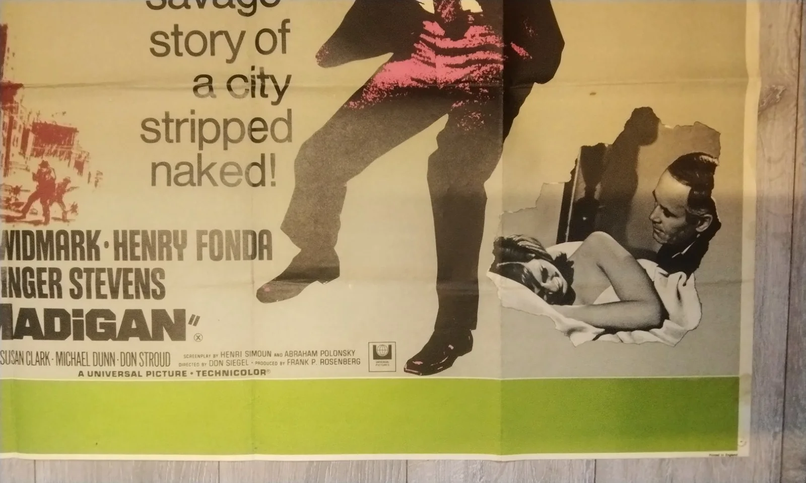 MADIGAN , 1968 QUAD POSTER , RICHARD WIDMARK , DON SIEGEL., изображение 4