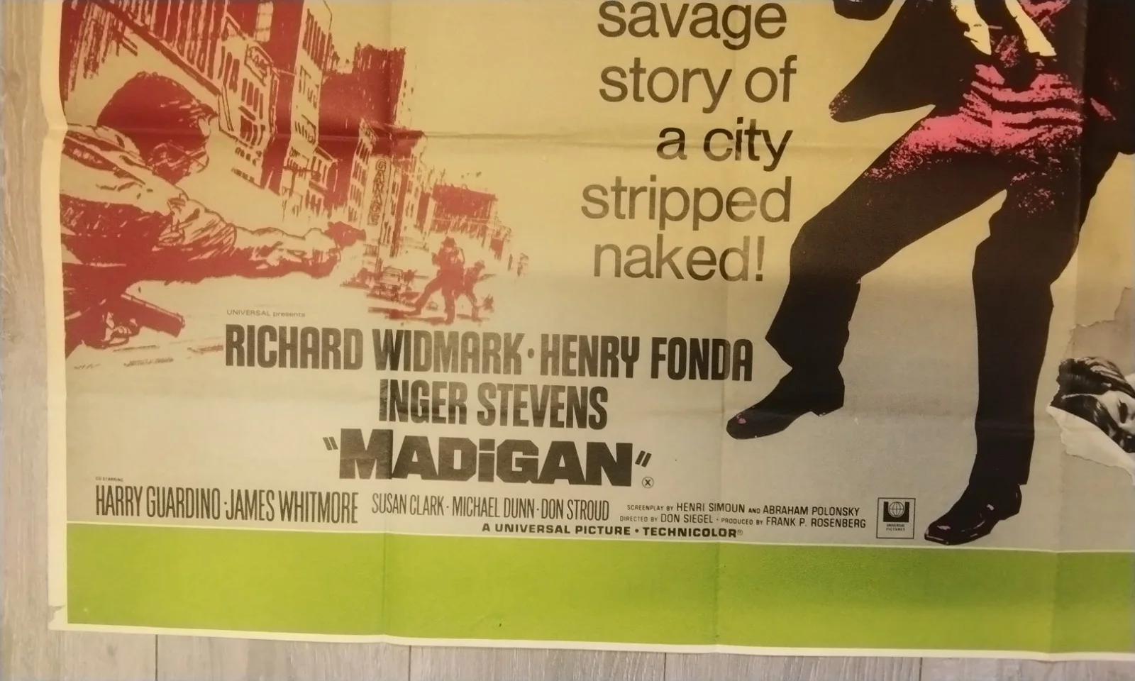 MADIGAN , 1968 QUAD POSTER , RICHARD WIDMARK , DON SIEGEL., изображение 5