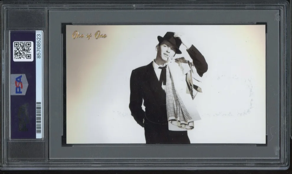 Frank Sinatra signed Cut 3x5 Custom Card PSA DNA Slab Rare Music Auto C5736, изображение 2