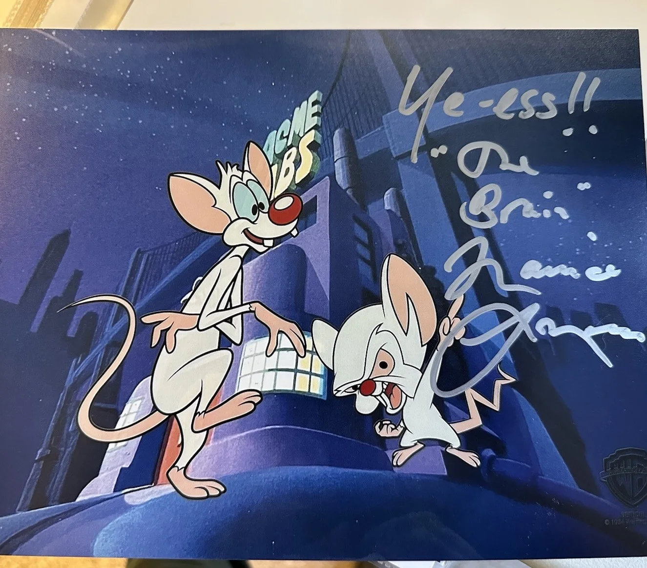 Maurice Lamarche — Maurice Lamarche Signed 8x10 Photo Pinky and Brain Photo Inscribed!