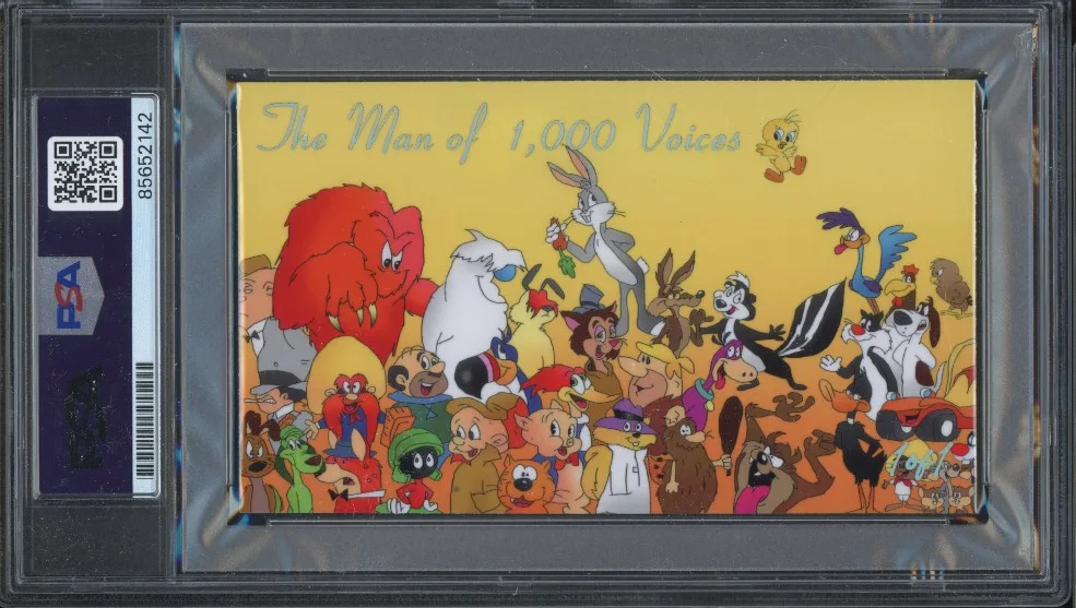 Mel Blanc signed Cut 3x5 Custom Card PSA DNA Slab Bugs Bunny Auto C5729, image 2