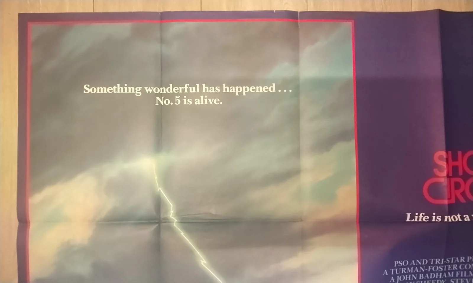SHORT CIRCUIT, 1986 QUAD POSTER, STEVE GUTTENBERG, ALLY SHEEDY., изображение 2