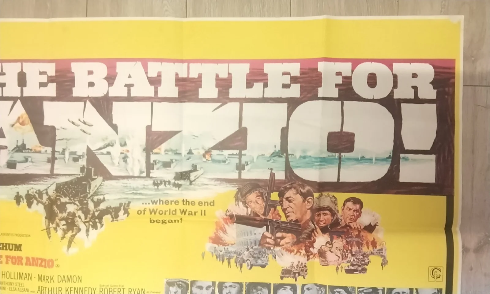 THE BATTLE FOR ANZIO, 1968 QUAD POSTER, ROBERT MITCHUM, PETER FALK, image 3