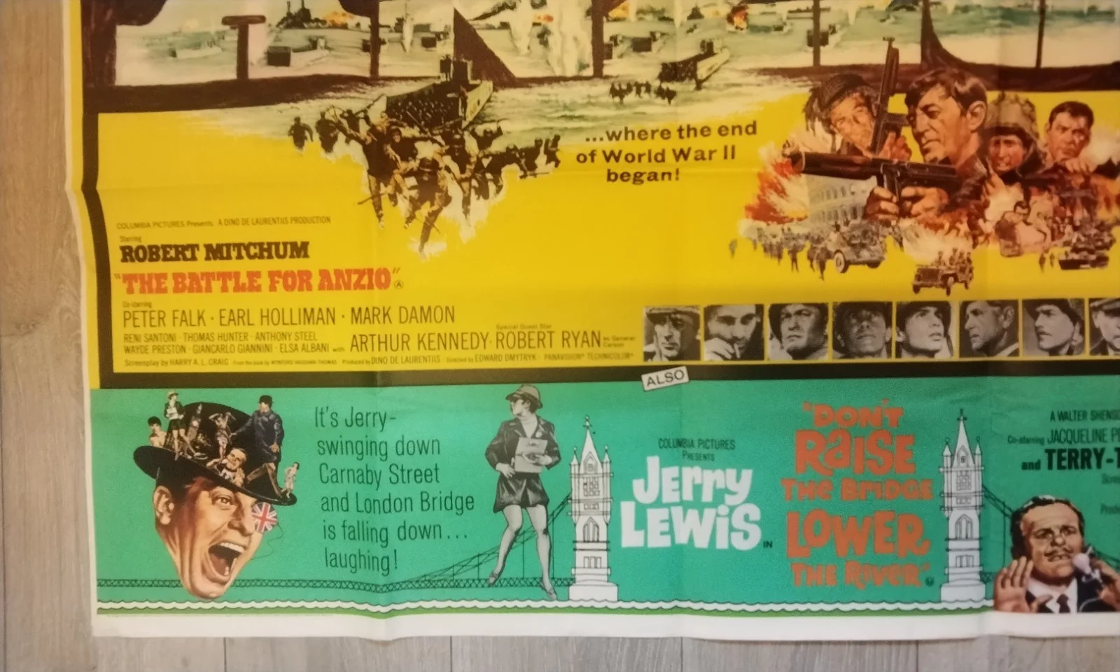 THE BATTLE FOR ANZIO, 1968 QUAD POSTER, ROBERT MITCHUM, PETER FALK, image 5