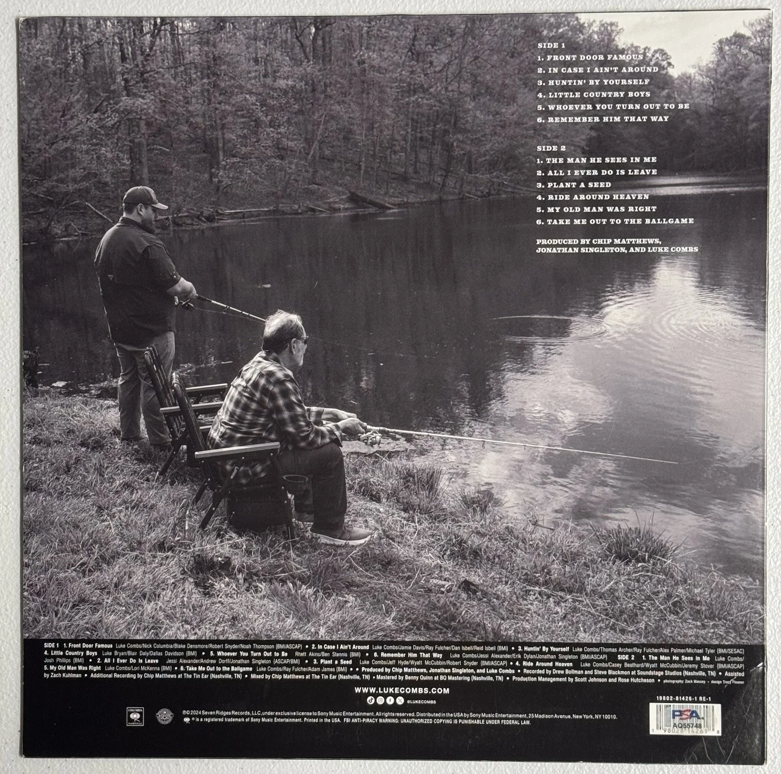 Luke Combs Signed Autographed Fathers & Sons Album PSA/DNA, image 4