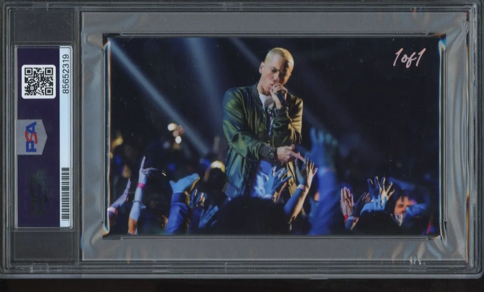 Eminem signed Cut 3x5 Custom Card PSA DNA Slab Slim Shady Rap Auto C5708, изображение 2