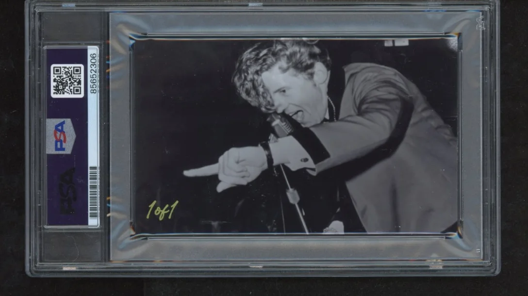 Jerry Lee Lewis signed Cut 3x5 Custom Card PSA DNA Slab Rare Music Auto C5709, image 2