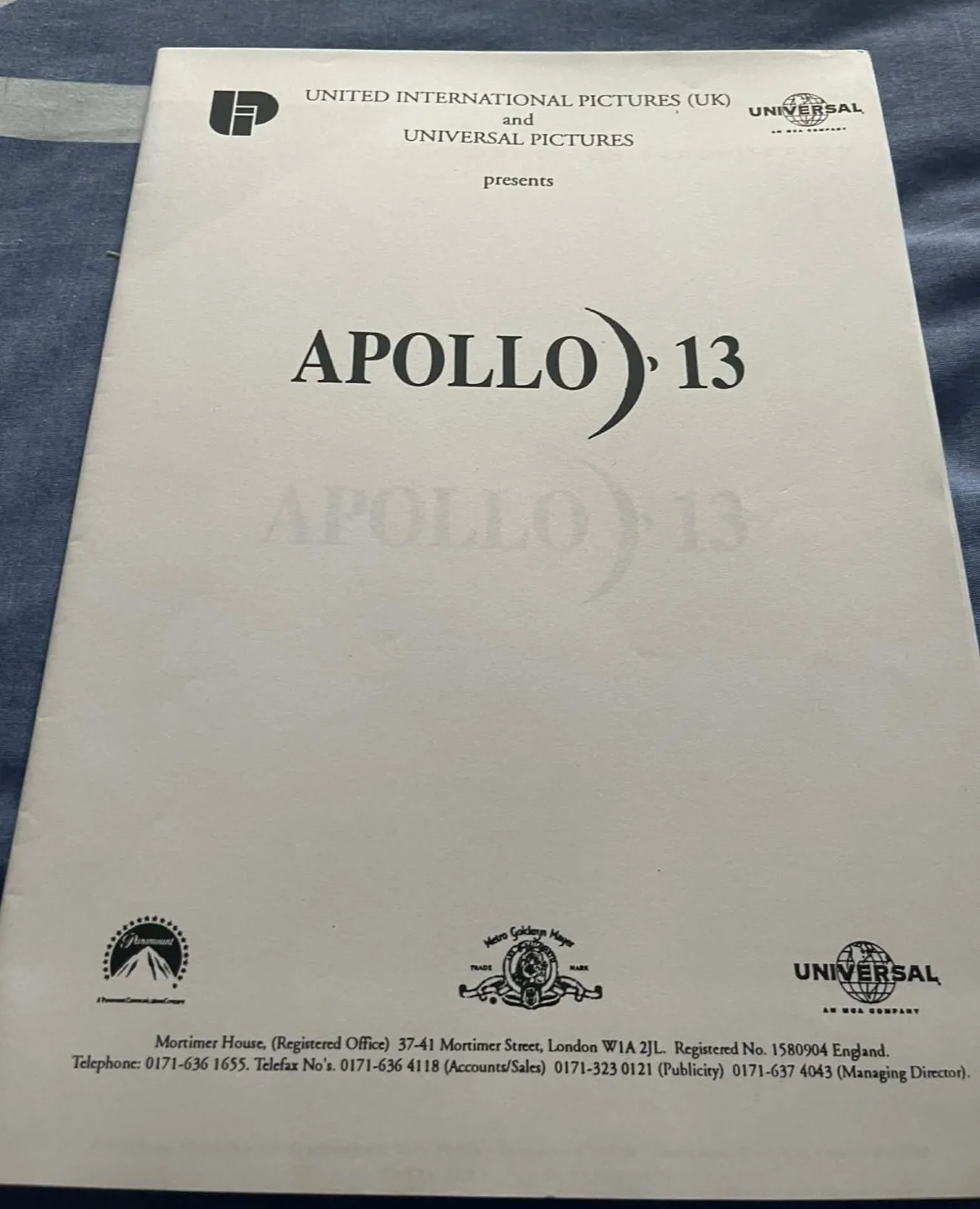 Apollo 13 - UK Press Kit, image 4