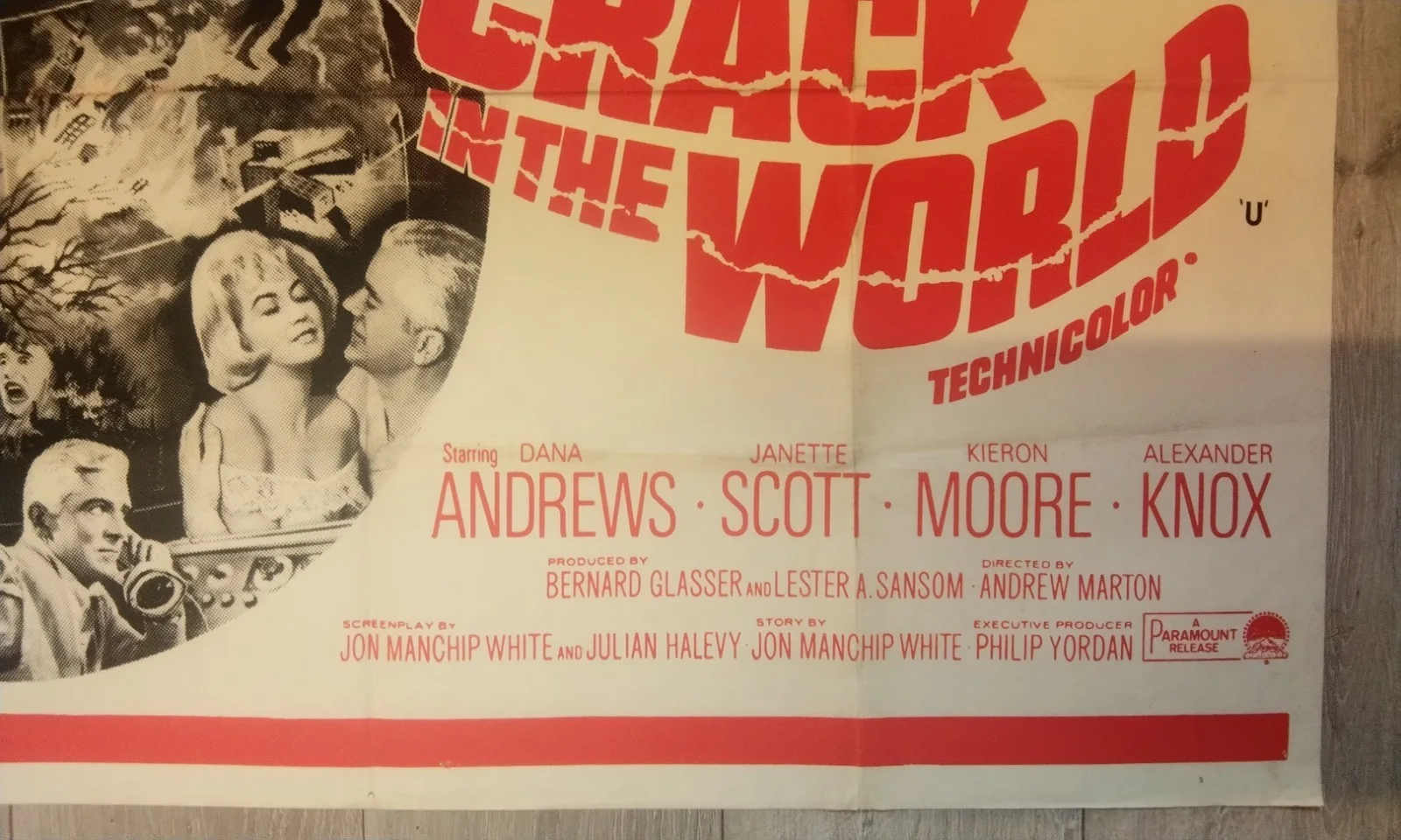 CRACK IN THE WORLD, 1965 QUAD POSTER, DANA ANDREWS., image 3