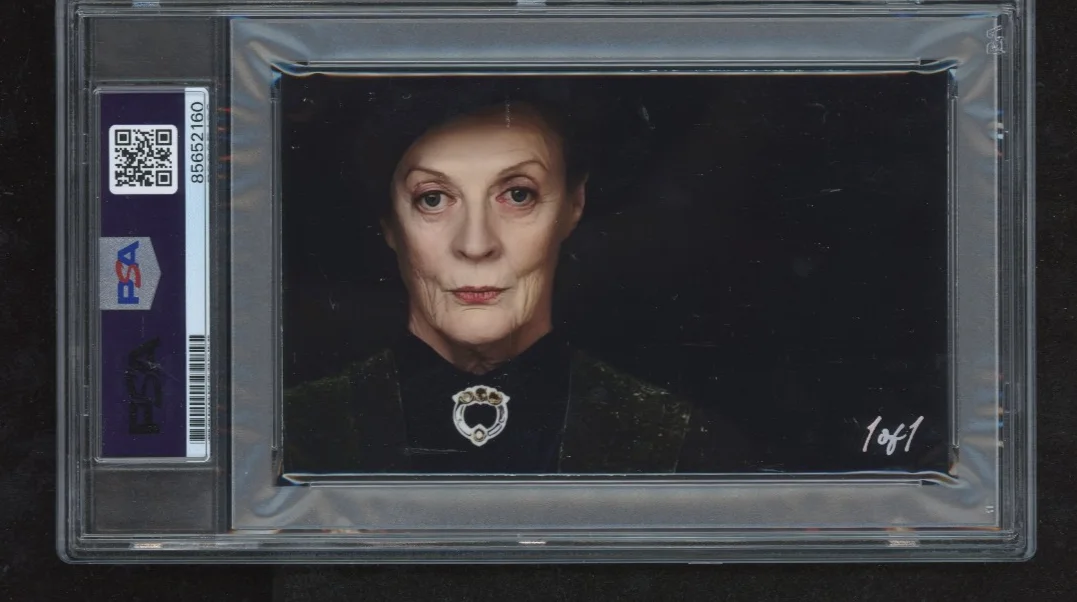 Maggie Smith signed Cut 3x5 Custom Card PSA DNA Slab Harry Potter Auto C5700, изображение 2