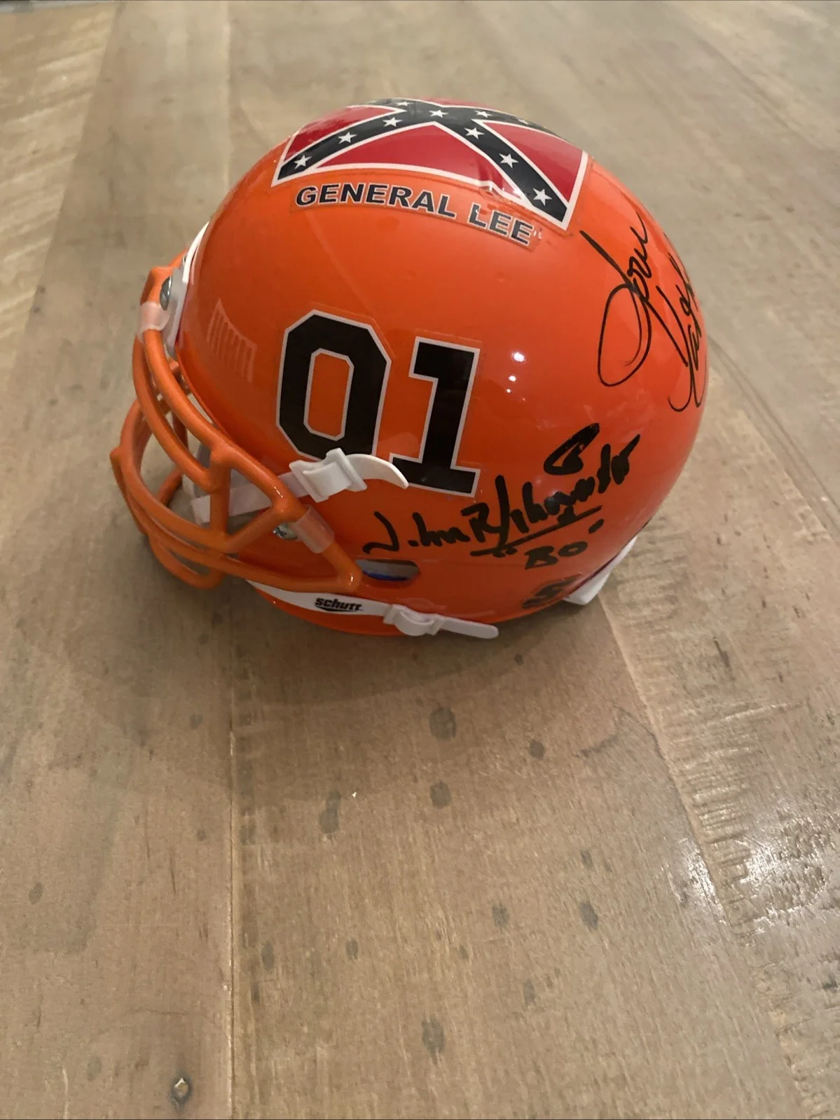 Catherine Bach, Tom Wopat, John Schneider — Dukes Of Hazzard (BACH WOPAT SCHNEIDER) Signed + Inscribed Mini Helmet! Beckett, изображение 5