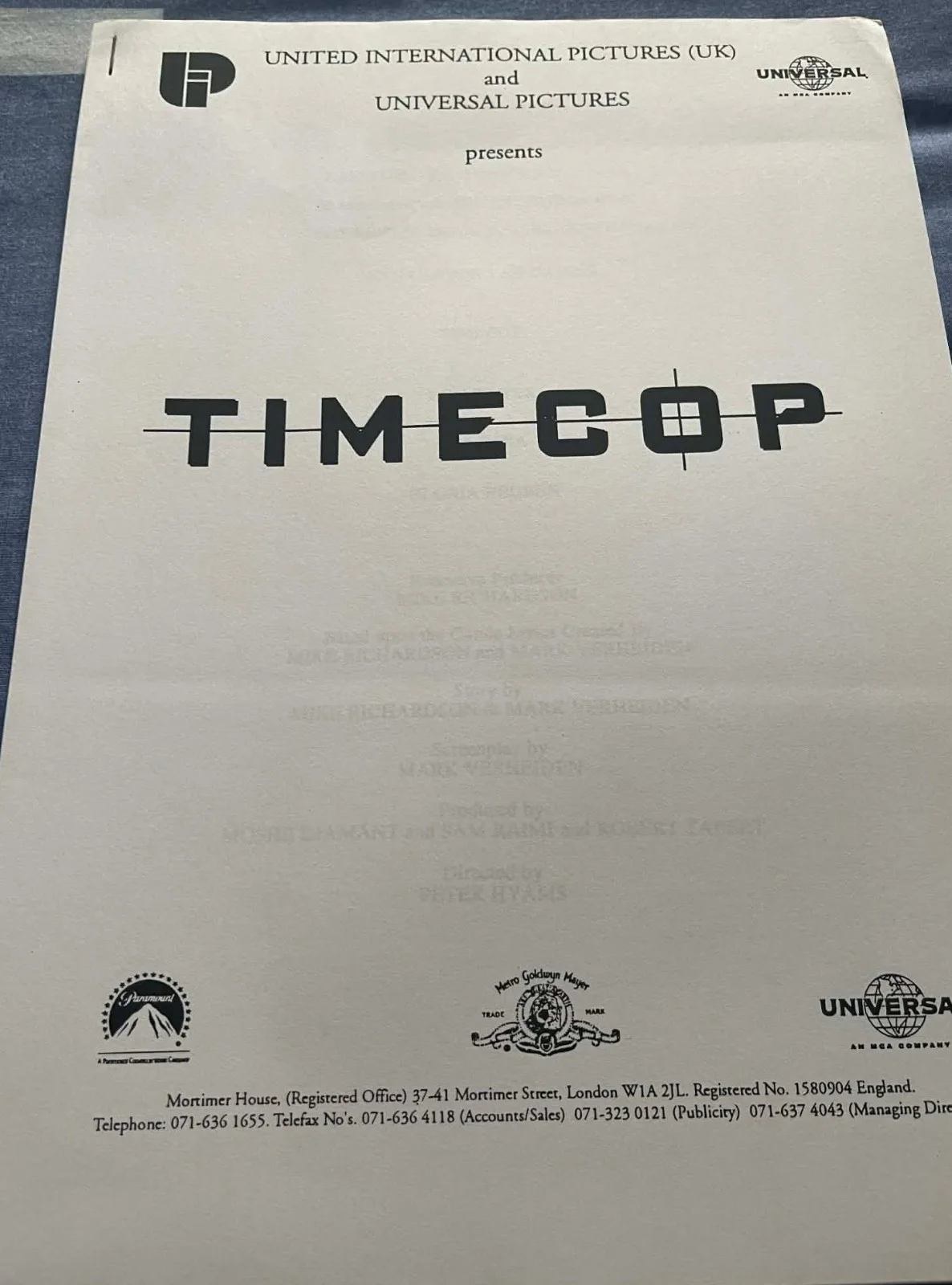 Timecop - UK Press Kit, image 3