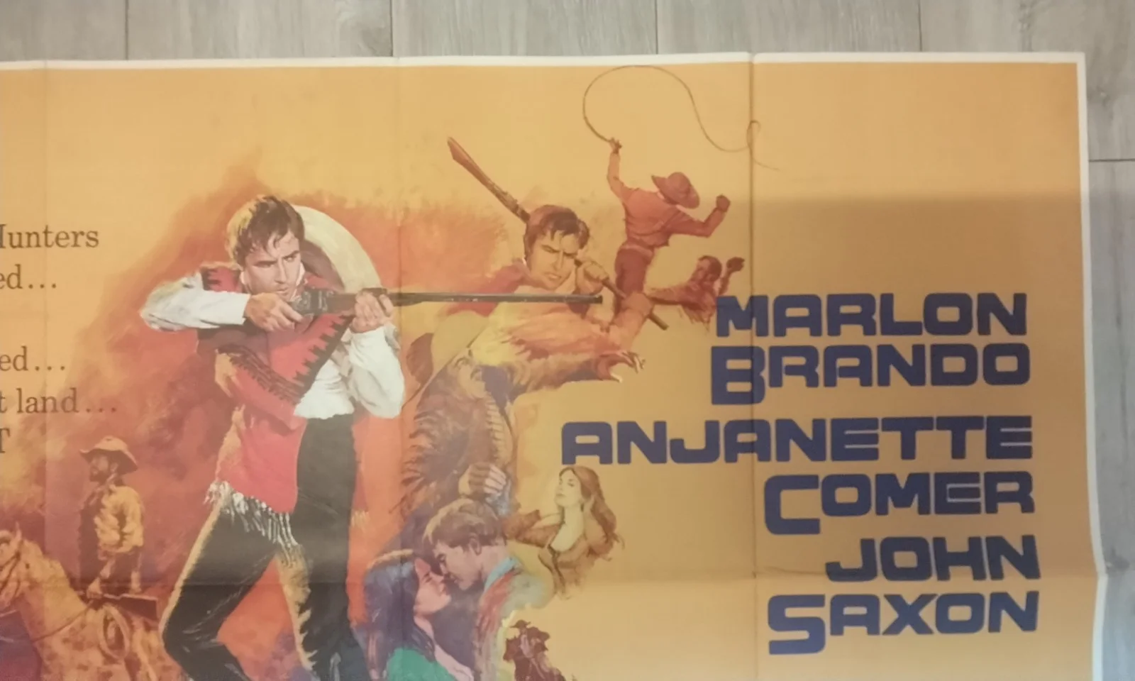 SOUTHWEST TO SONORA, AKA THE APPALOOSA, 1966 QUAD POSTER, MARLON BRANDO., изображение 2
