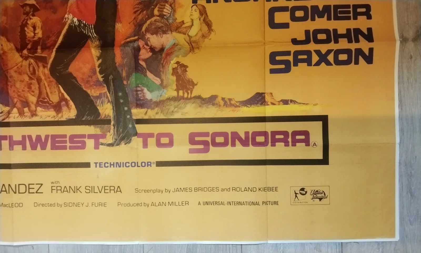 SOUTHWEST TO SONORA, AKA THE APPALOOSA, 1966 QUAD POSTER, MARLON BRANDO., изображение 3
