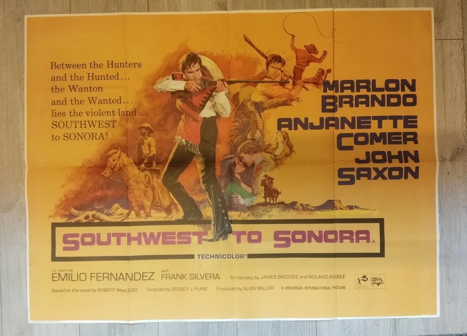 SOUTHWEST TO SONORA, AKA THE APPALOOSA, 1966 QUAD POSTER, MARLON BRANDO., изображение 5