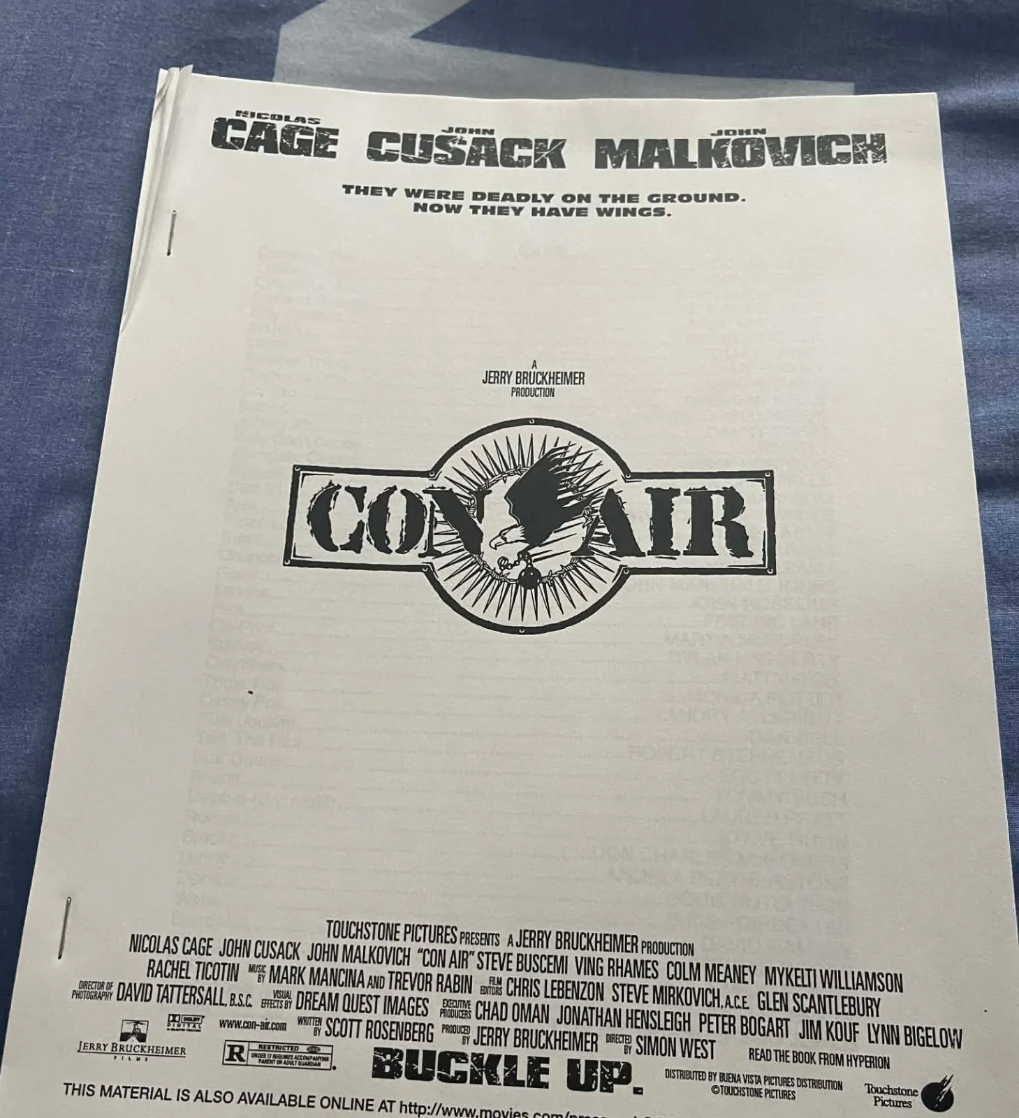 Con Air - UK Press Kit, image 2