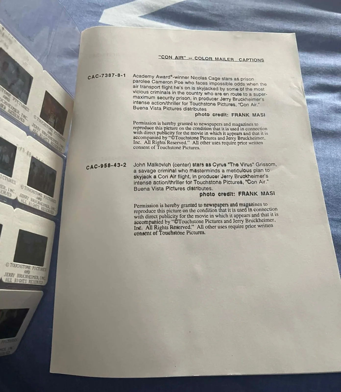 Con Air - UK Press Kit, image 5