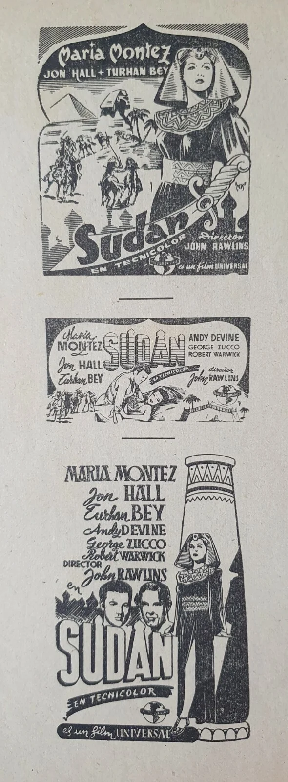 MARIA MONTEZ EXTREMELY RARE ORIGINAL 1946 SPANISH PRESSBOOK SUDAN JON HALL, SABU, изображение 2