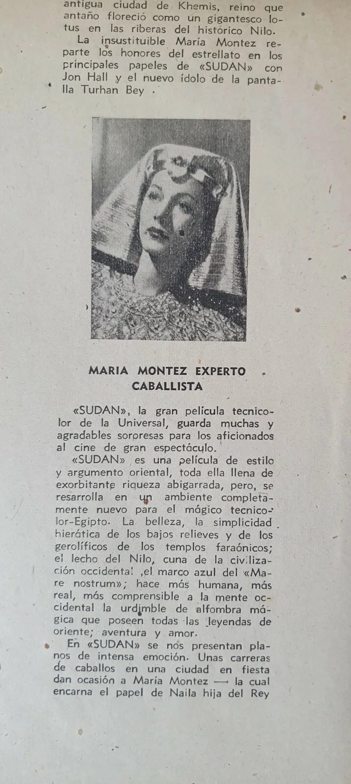 MARIA MONTEZ EXTREMELY RARE ORIGINAL 1946 SPANISH PRESSBOOK SUDAN JON HALL, SABU, изображение 4