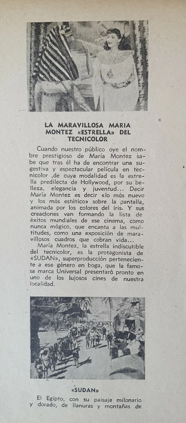 MARIA MONTEZ EXTREMELY RARE ORIGINAL 1946 SPANISH PRESSBOOK SUDAN JON HALL, SABU, изображение 5