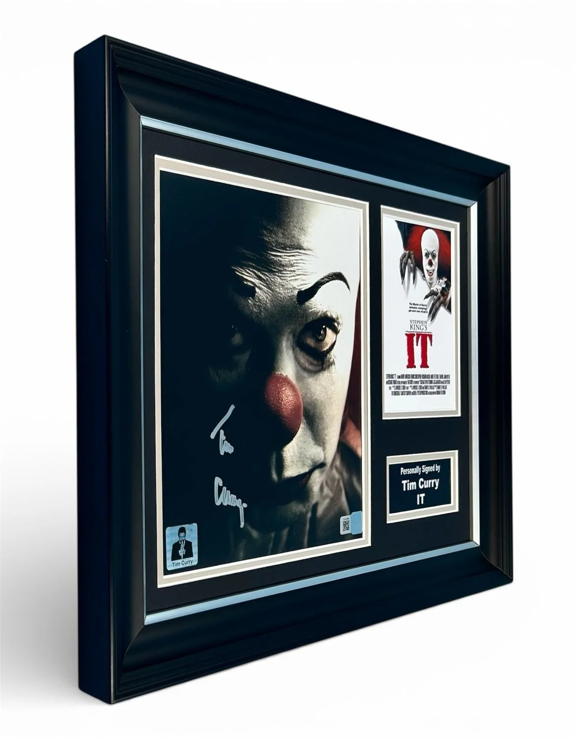 Tim Curry Signed Photo Framed & COA It Movie Poster Pennywise Autograph Auto, image 2