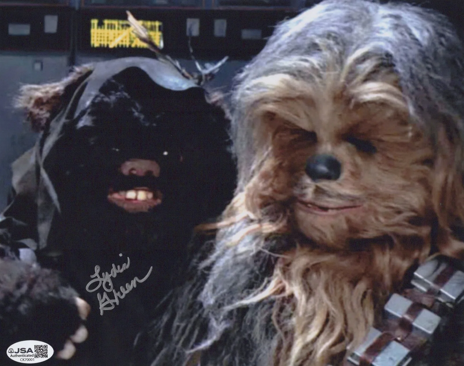 Lydia Green — Star Wars- Lydia Green signed Ewok 8x10 JSA COA