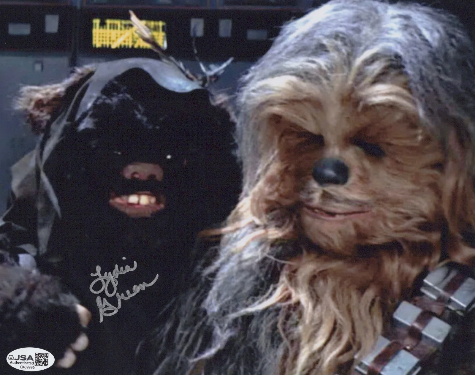 Lydia Green — Star Wars- Lydia Green signed Ewok 8x10 JSA COA