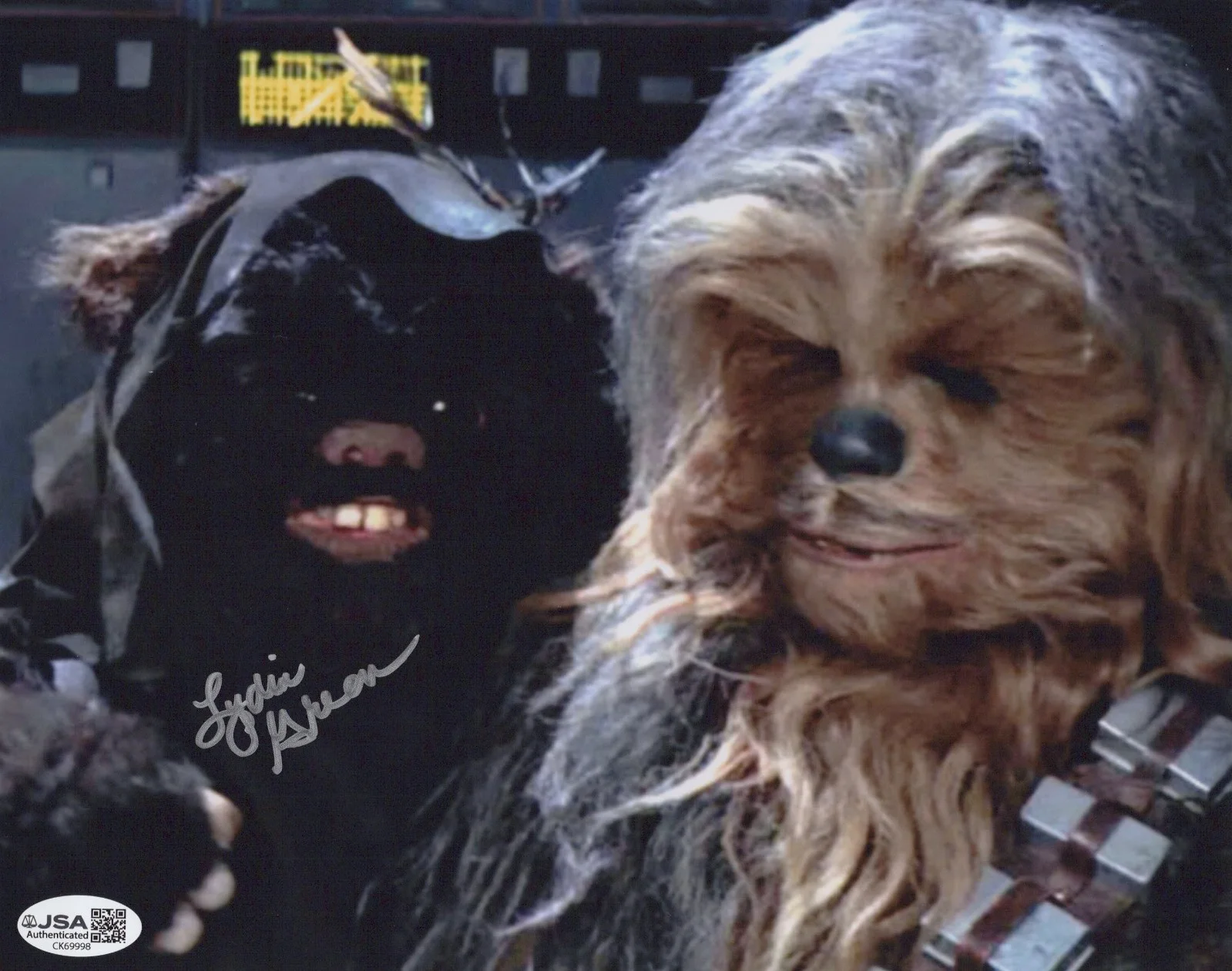 Lydia Green — Star Wars- Lydia Green signed Ewok 8x10 JSA COA